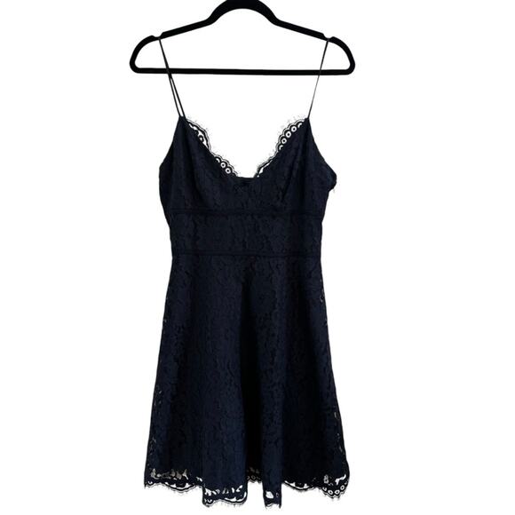 Joie Damasia Navy Lace Spaghetti Strap Dress Size Large NWT - Picture 2 of 8